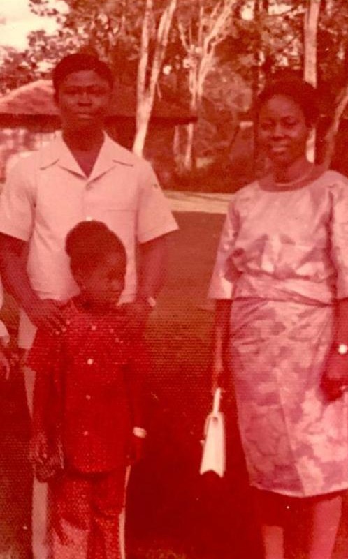 Young family portrait