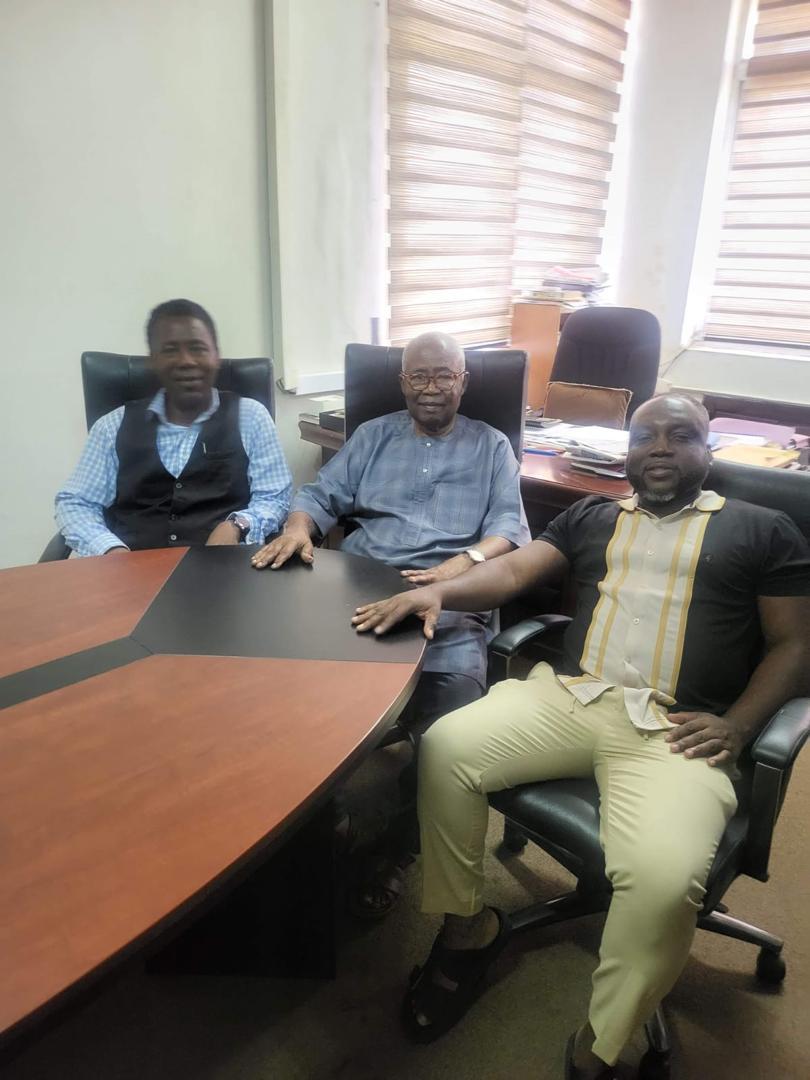 With colleagues at office