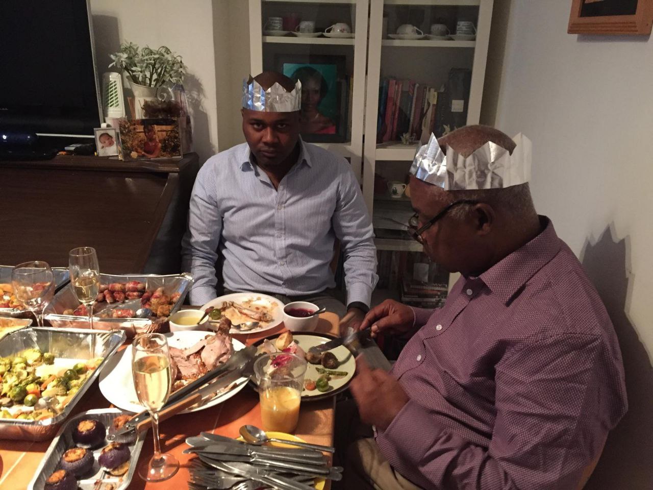 Christmas dinner with family