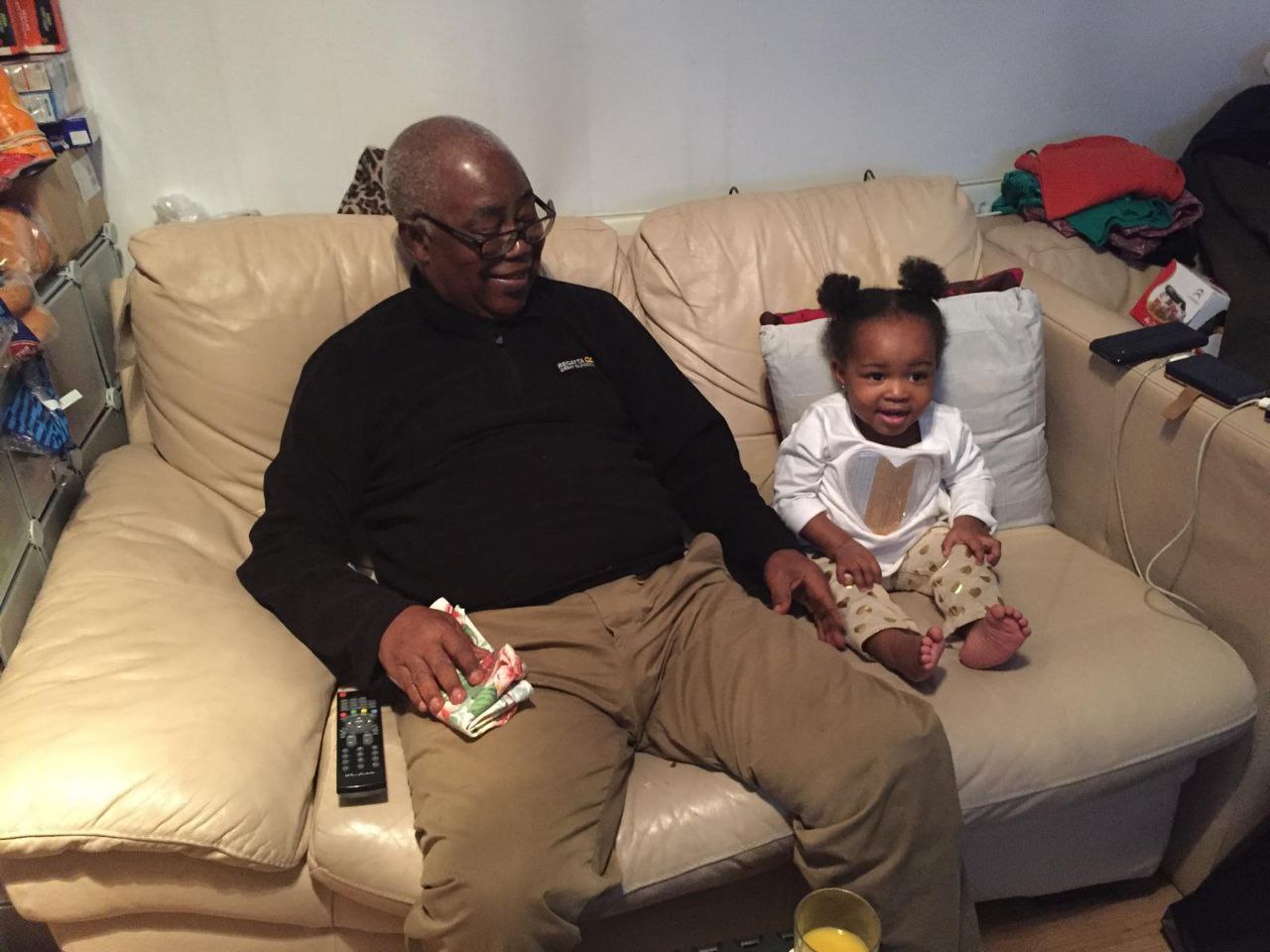 Grandpa with granddaughter