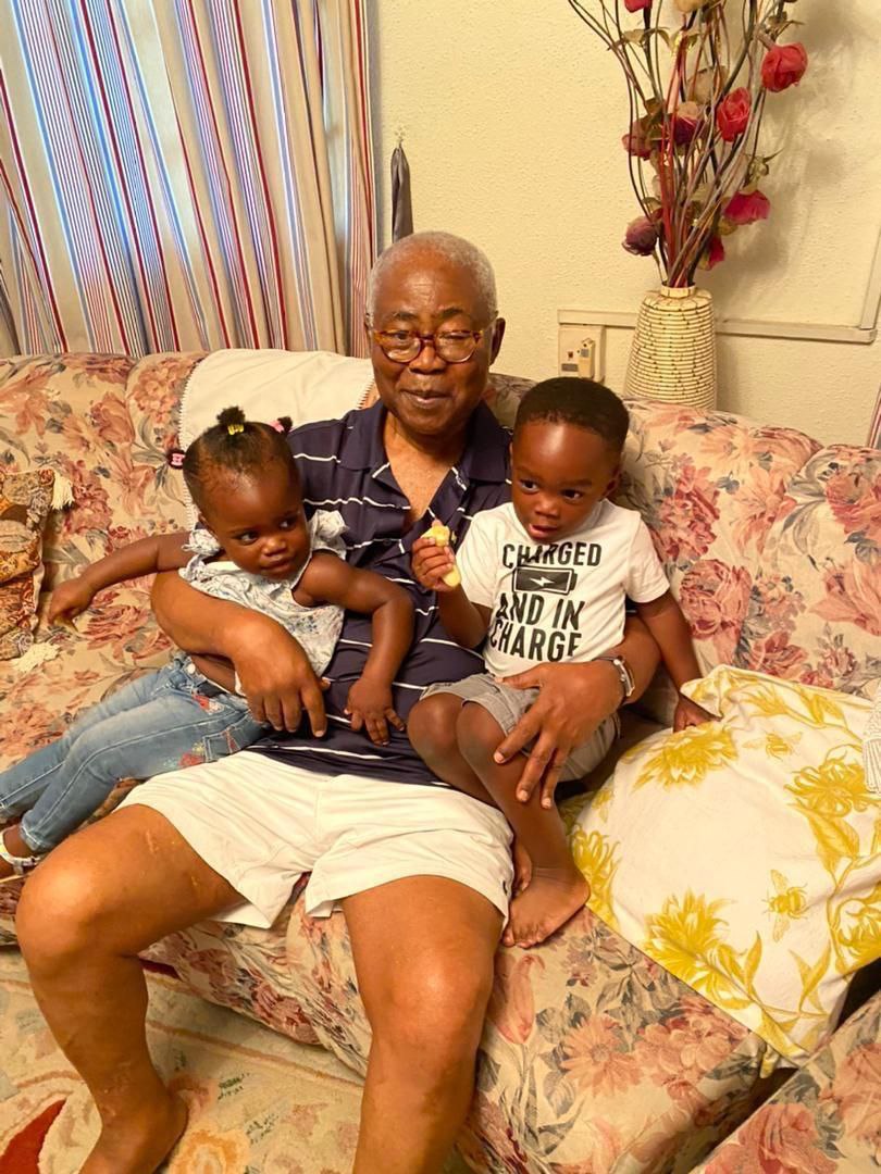 Grandpa with his grandchildren