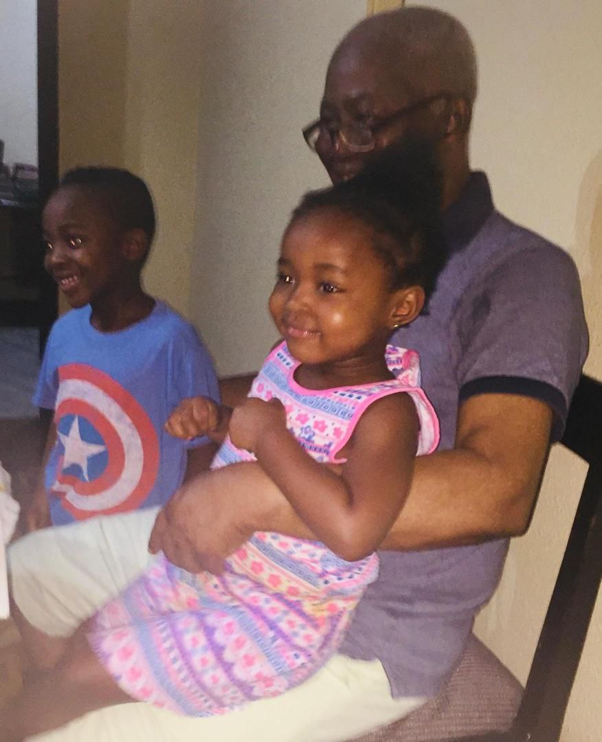 Grandpa with some of his grandchildren