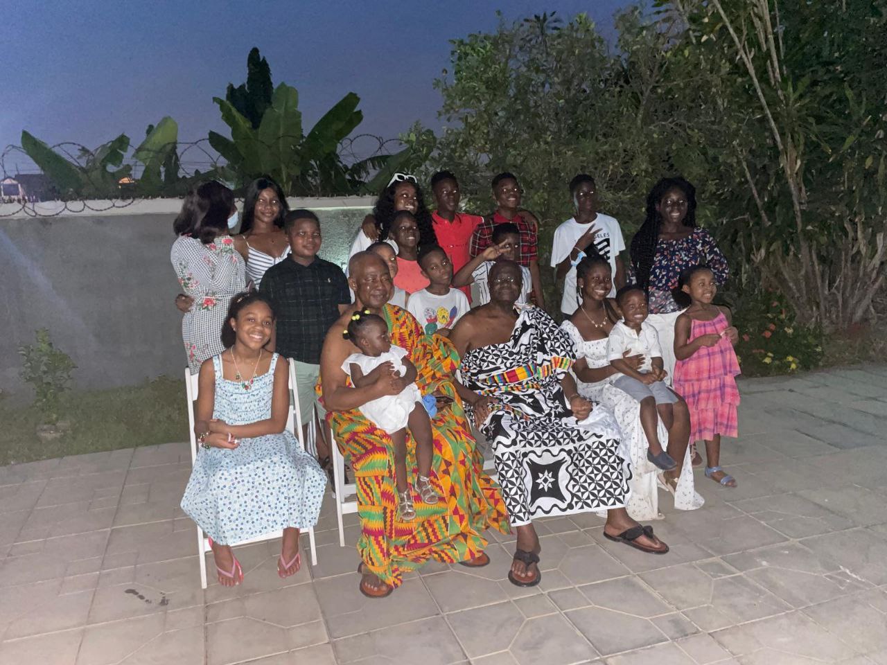 Mr. Krofah with grandchildren at Christmas 2019