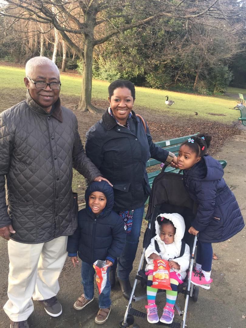 Taking a breeze with grandchildren