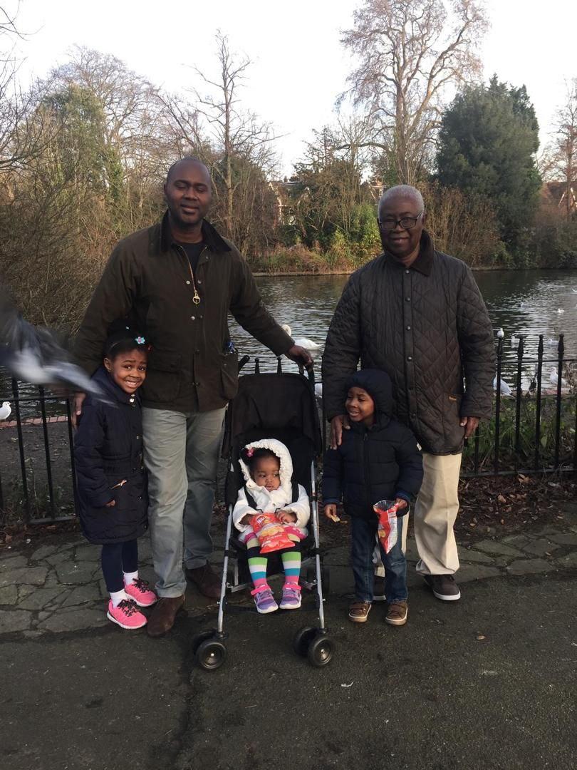 Taking a breeze with grandchildren